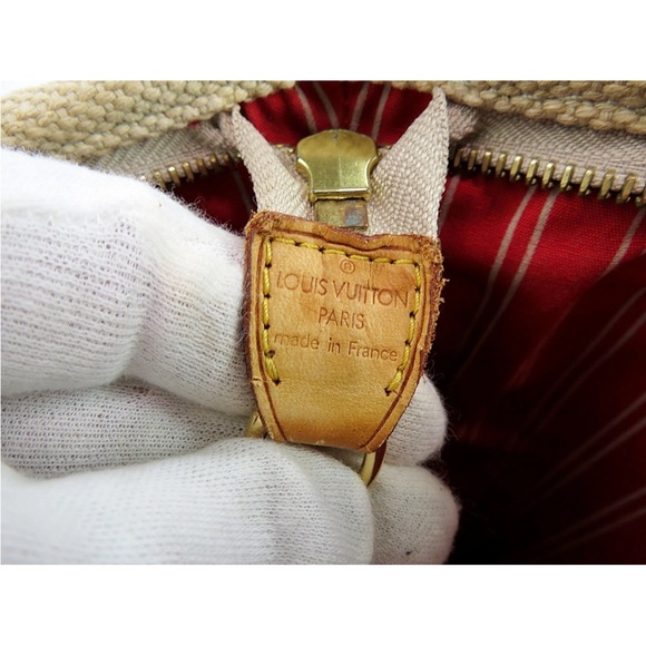 Louis Vuitton Tan Tote with Red Straps - Picture 13 of 16